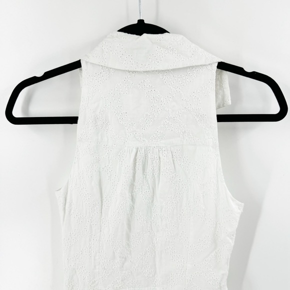 ✅ LILLY PULITZER JUBILEE WHITE COLLARED SLEEVELESS DRESS SIZE 2 WITH POCKETS - Picture 8 of 9